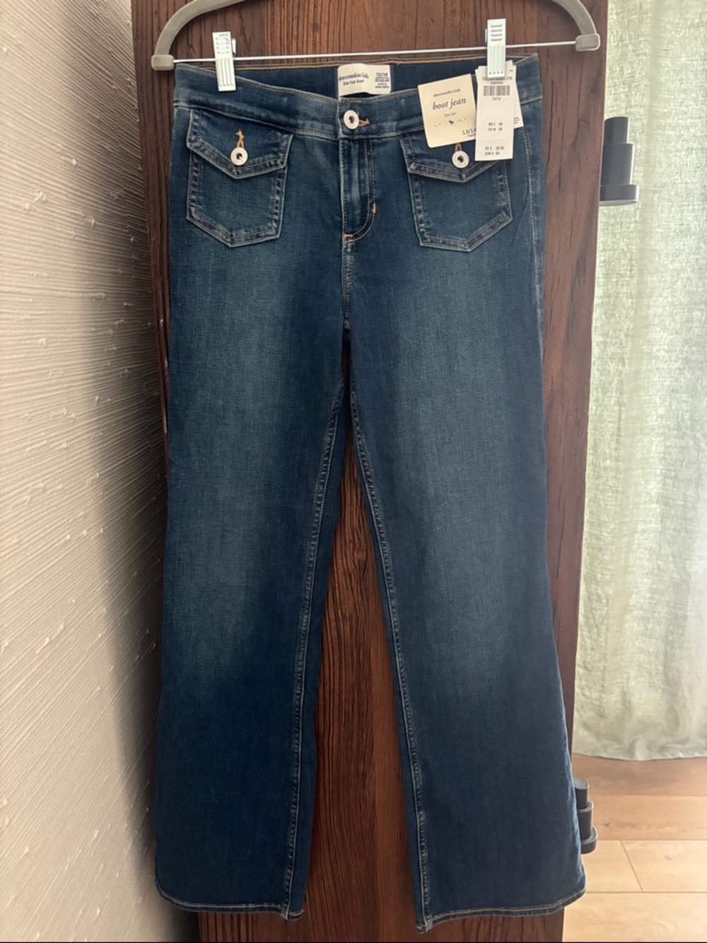 NWT abercrombie kids Blue Boot-Leg Kids Jeans